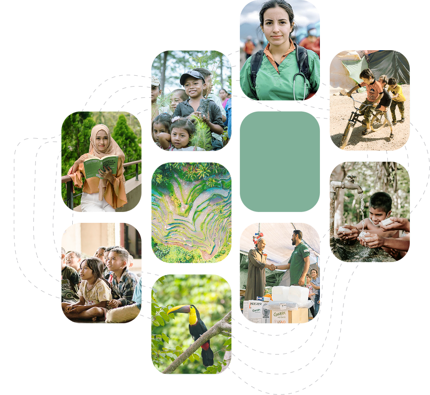 Impactscope hero collage of impact areas